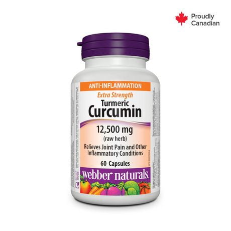 Webber Naturals Ultra-fort Curcumine de curcuma 12 500 mg 60 capsules végétariennes
