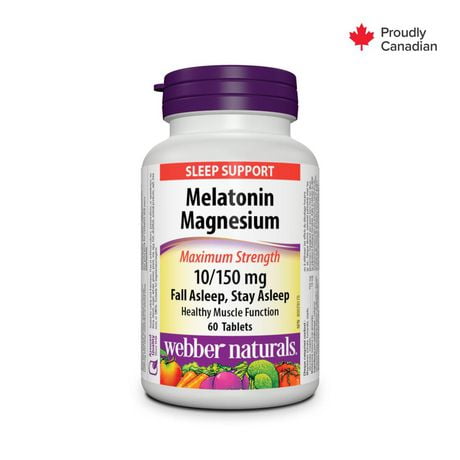 Webber Naturals, Melatonin Magnesium, 10/150 mg, 60 Tablets