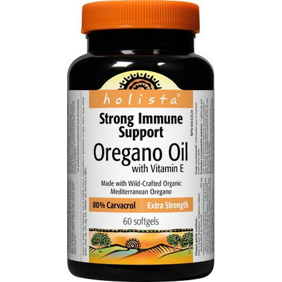 Holista, Oregano Oil with Vitamin E, 60 Softgels