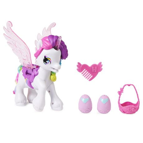 Hatchimals CollEGGtibles, Interactive Hatchicorn Unicorn Toy with Flapping Wings, over 60 Lights and Sounds, 2 Exclusive Babies, Kids Toys for Girls