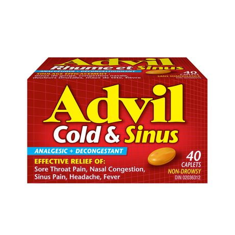 Decongestant Advil Cold & Sinus - 40 caplets 40 caplets