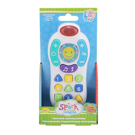 Spark Create Imagine Electronic Learning Remote Toy Talking Numbers Shapes Colors Batteries Included, Electronic Learning Remote Talking Toy