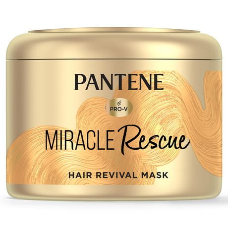 Masque capillaire Pantene, masque capillaire revitalisant en profondeur pour les cheveux endommagés et secs, Miracle Rescue 190ML