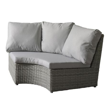 Corliving Brisbane Weather Resistant Resin Wicker Curved Corner Corliving Brisbane Weather Resistant