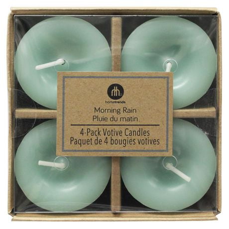 Hometrends MORNING RAIN 4-Pack Votive Candles, Pack of 4
