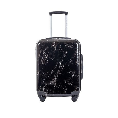 Jetstream Fashion Marble Carry-on Suitcase, White Marble pattern