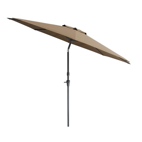 Corliving 10 Ft Uv And Wind Resistant Tilting Patio Umbrella Walmart Canada