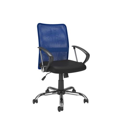 Corliving Workspace Contoured Blue Mesh Back Office Chair