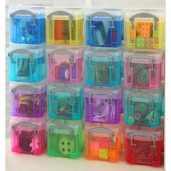 Organiseur de bureau contenant 16 boîtes de 0,14 litre de coloris Mix