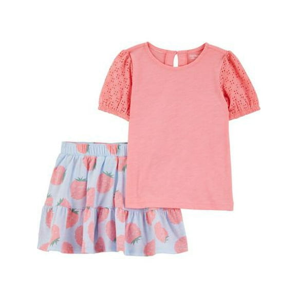 Carter's Child of Mine Toddler Girls' Raspberry 2-Piece Skort Set