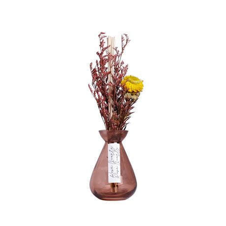 Botanical Light 120ml Rose Quartz Dried Flowers Reed Diffuser, · 4.25oz<br>· 120ml<br>· pack # 1