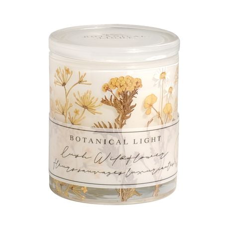 Botanical Light 7.65oz Lush Wildflower Soy Wax Blended Scented Candle, · 7.65oz<br>· 217g<br>· pack # 1