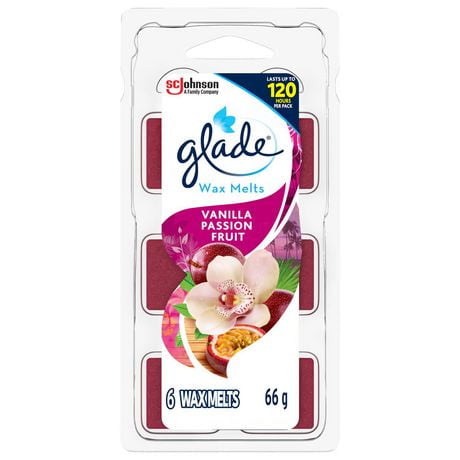 Glade® Wax Melt Air Freshener Refills, Vanilla Passionfruit, 6 Melts