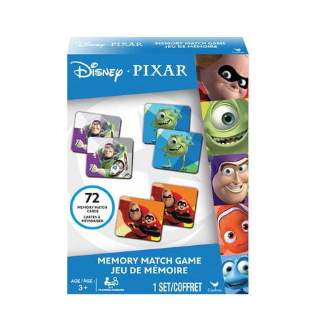 Disney Pixar Memory Match Game - Incredibles, Toy Story, Monsters Inc ...