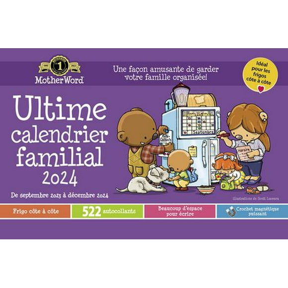 2024 Motherword Magnetic French Calendar, Wall Calendar