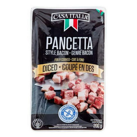 CASA ITALIA Pancetta Style Bacon, 200 G DICED CURED MEAT