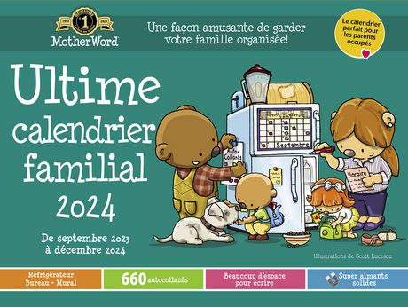 Grand calendrier Motherword Française 2024 Calendrier mural 