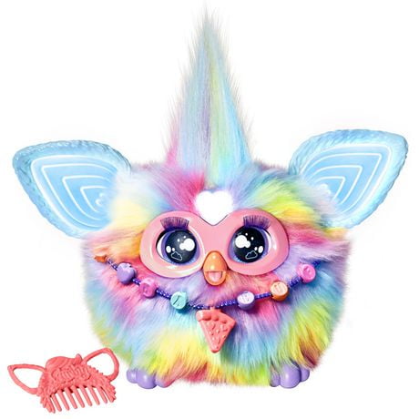 Furby Tie Dye Interactive Plush Toy - English Version, Ages 6 and up