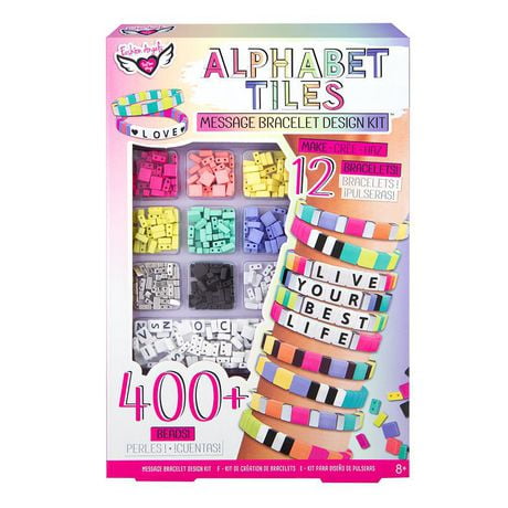 Fashion Angels Kit de bracelet à message Alphabet Tiles