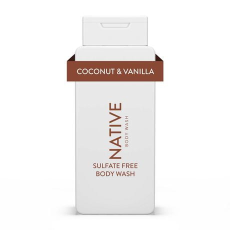 Native – Nettoyant pour le corps Noix de coco et vanille sans sulfate 532 ml