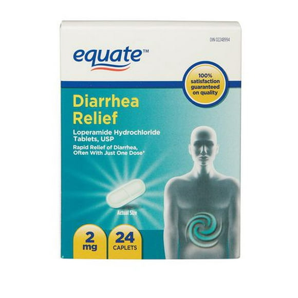 Comprimés Equate pour le soulagement de la diarrhée 24 comprimés