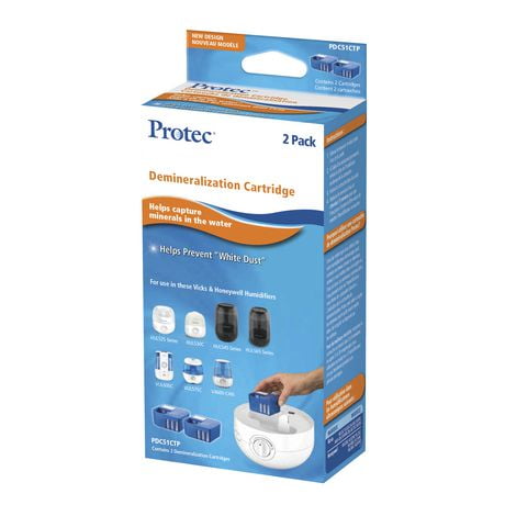 Protec PDC51CTP Demineralization Cartridge, 2 Pack, Helps Prevent “White Dust”