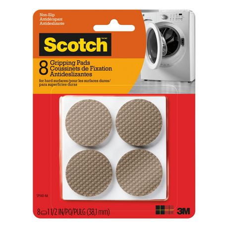 Patins antidérapants en feutre Scotch®, SP940-NA, brun, 3,81 cm (1,5 po), 8/paquet