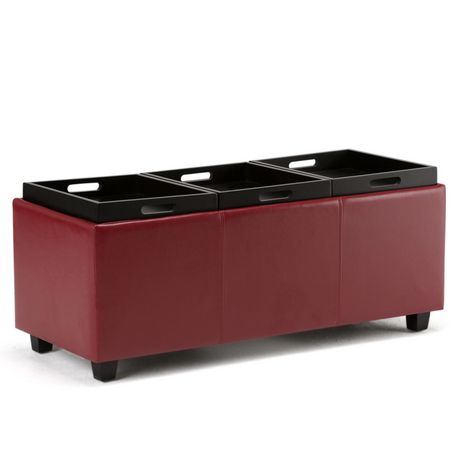 WyndenHall Franklin Extra Large Rectangular Storage Ottoman with 3 Serving Trays  Walmart.ca