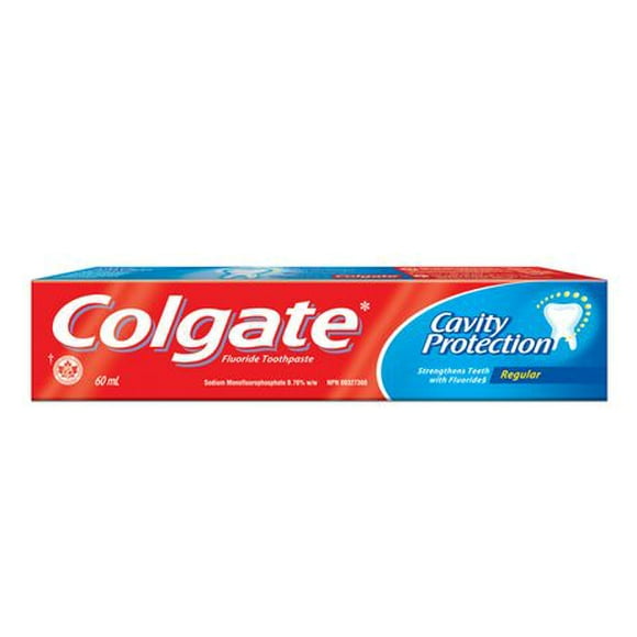 Colgate Cavity Protection Fluoride Toothpaste, Regular, 60 mL