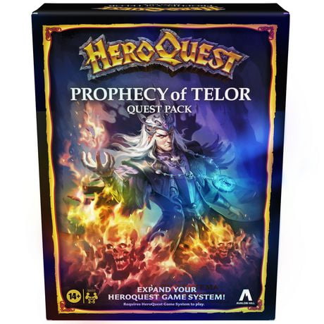 HeroQuest, pack de quête Prophecy of Telor, système de jeu HeroQuest requis pour jouer, dès 14 ans