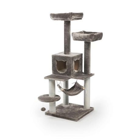 Prevue Pet Kitty Power pws Party Tower Gray