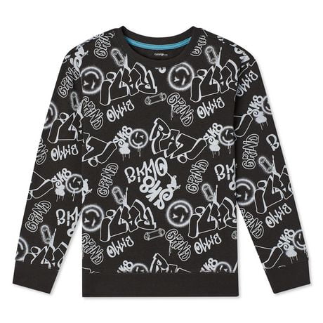 George Boys Grey Cotton Pullover Hoodie Size 4-5 Years