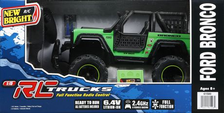 New Bright RC 1:15 Scale Ford Bronco Radio Control Truck - Green ...