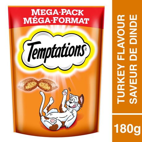 Temptations Tantalizing Turkey Flavour Soft & Crunchy Adult Cat Treats, 180g
