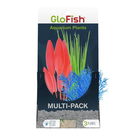 GloFish Plantes Multipack Bleu, vert, orange