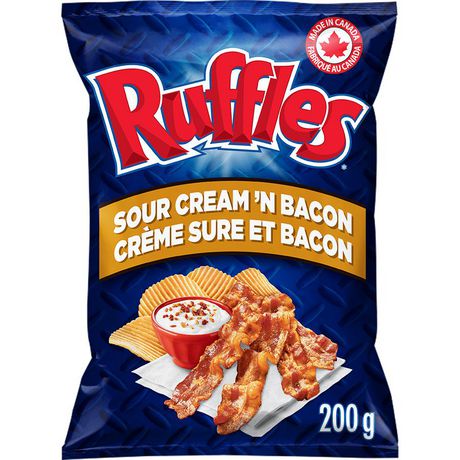 bacon ruffles sour cream chips potato ca