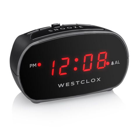 Réveil Westclox de 0,6 po à DEL rouge