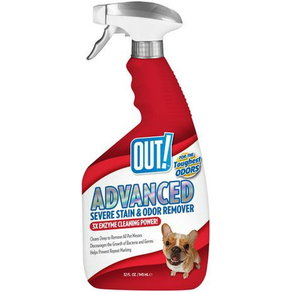 OUT! Advanced Severe Stain & Odor Remover Dog Spray Cleaner, 945 mL | 32 oz