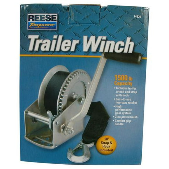 Reese Towpower® 1,500 lb Winch w/Strap and Hook