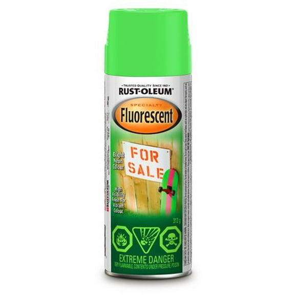Rust-Oleum Specialty Green Fluorescent Spray Paint, 312 g