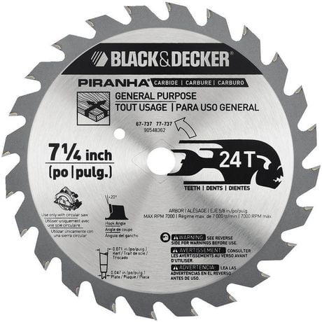 UPC 028874777378 product image for Black+Decker 24-Tooth 7-1/4