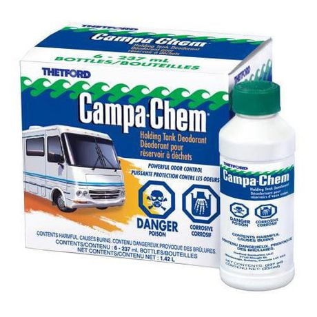 Thetford Campa-Fresh RV Holding Tank Treatment – Formaldehyde-Free, 8 Pack Dripacks
