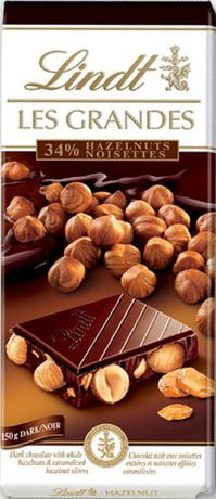 Lindt Les Grandes Hazelnut Dark Chocolate 150g | Walmart Canada