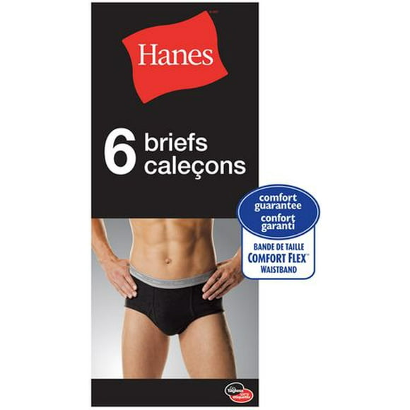 Hanes Men's 6-Pack Brief, Sizes S-3XL