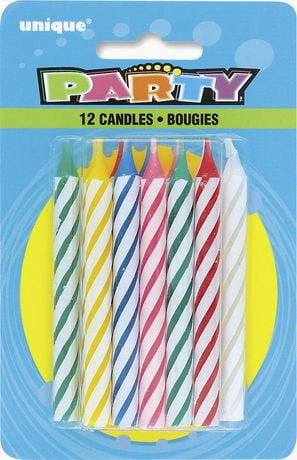 Unique Party Favors 12 Spiral Candles, Multi | Walmart Canada