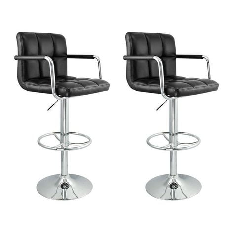 Nicer Furniture Black Hexagrid Bar Stool