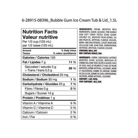 Great Value Bubble Gum Ice Cream | Walmart Canada