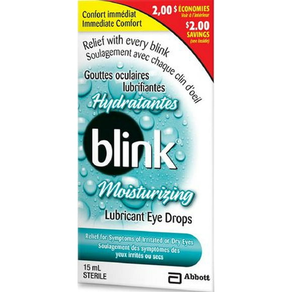 Gouttes oculaires lubrifiantes hydratantes Blink 15 ml
