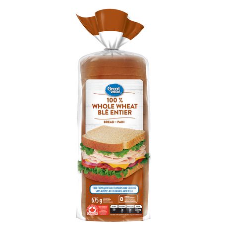 Title: Great Value 100% Whole Wheat Bread | Walmart Canada