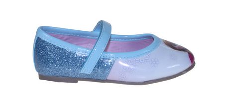 Disney Girls' Toddler Frozen Ankle Strap Ballet Flat Rhinestones Silver Dressy 6 
